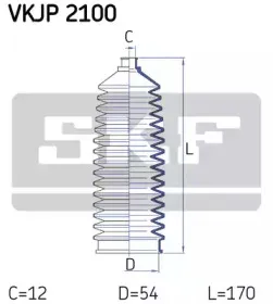 VKJP 2100 SKF Комплект пылника, рулевое управление VKJP 2100 SKF Комплект пылника, рулевое управление